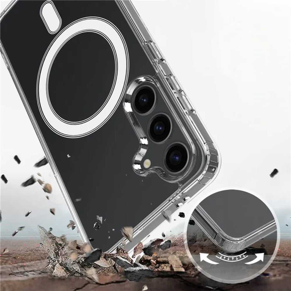 Husa de protectie Techsuit MagSafe Pro compatibil cu Samsung Galaxy S25 Plus, Transparent