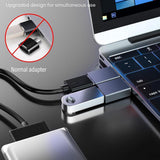 Adaptor Techsuit Premium OTG Adapter SlateVolt (A8), USB 3.0 to Type-C, 5Gbps, 3A, Aluminum Alloy, Fast Data Transfer, Gri