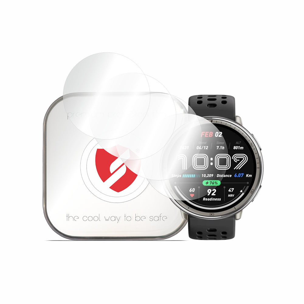 Folie de protectie smartwatch Smart Protection Premium Classic (set de 4) compatibil cu Amazfit Active 2 (Round), Transparent