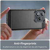 Husa de protectie Techsuit Carbon Silicone compatibil cu Honor 400 Lite, Negru