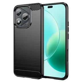 Husa de protectie Techsuit Carbon Silicone compatibil cu Honor 400 Lite, Negru