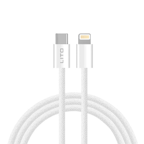 Cablu Lito (LD04CL), Type-C to Lightning, Fast Charging 27W, 2m, Alb