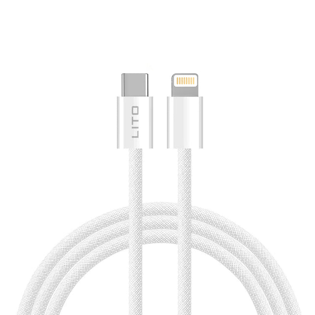 Cablu Lito (LD04CL), Type-C to Lightning, Fast Charging 27W, 2m, Alb
