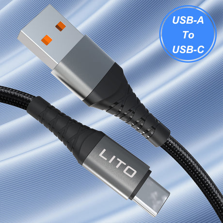 Cablu Lito (LD22CC), Type-C to Type-C, Fast Charging, 60W, 2m, Negru