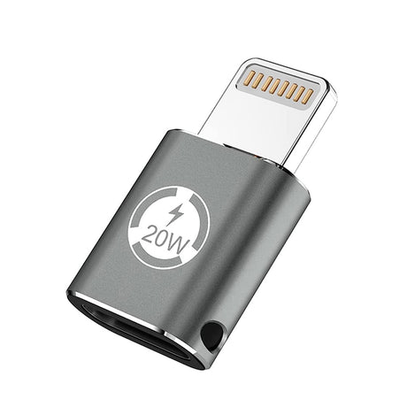 Adaptor Techsuit Premium OTG Adapter TitanCoreX (A11), Lightning to Type-C, 3A, Aluminum Alloy, Plug&Play, Fast Transfer, Gri