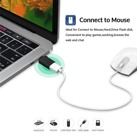 Adaptor Techsuit (set de 2) OTG Adapters DuoVoltX (A13), USB to Type-C, 3A, Plug&Play, Fast Transfer, 5Gbps, Gri