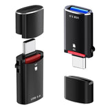 Cititor de Carduri 2in1, Adaptor, 3A, Aluminiu - Techsuit AluVoltX (CC1) - Black