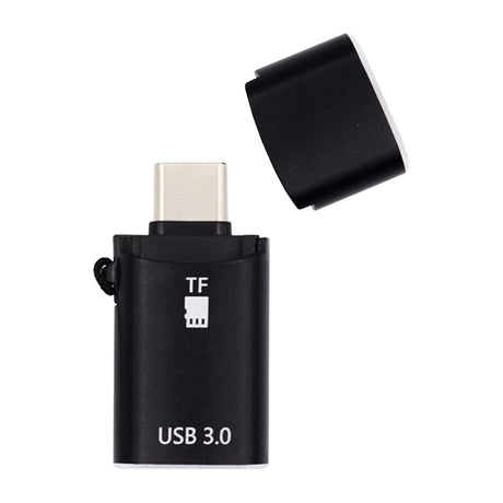 Cititor de Carduri 2in1, Adaptor, 3A, Aluminiu - Techsuit AluVoltX (CC1) - Black