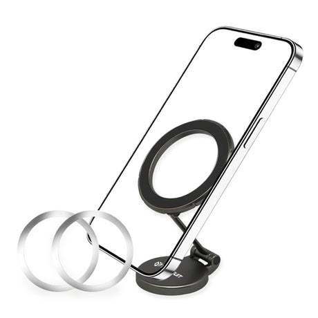 Suport Techsuit TitanMagX (S13), for Dashboard and Desk, MagSafe Compatible, Foldable, Adjustable, 3M Adhesive, Gri