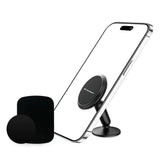 Suport Techsuit Premium TinyGrip (S11), Strong N52 Magnets, Universal Magnetic Mount, 360° Rotation, with 3M Metal Plates, Negru