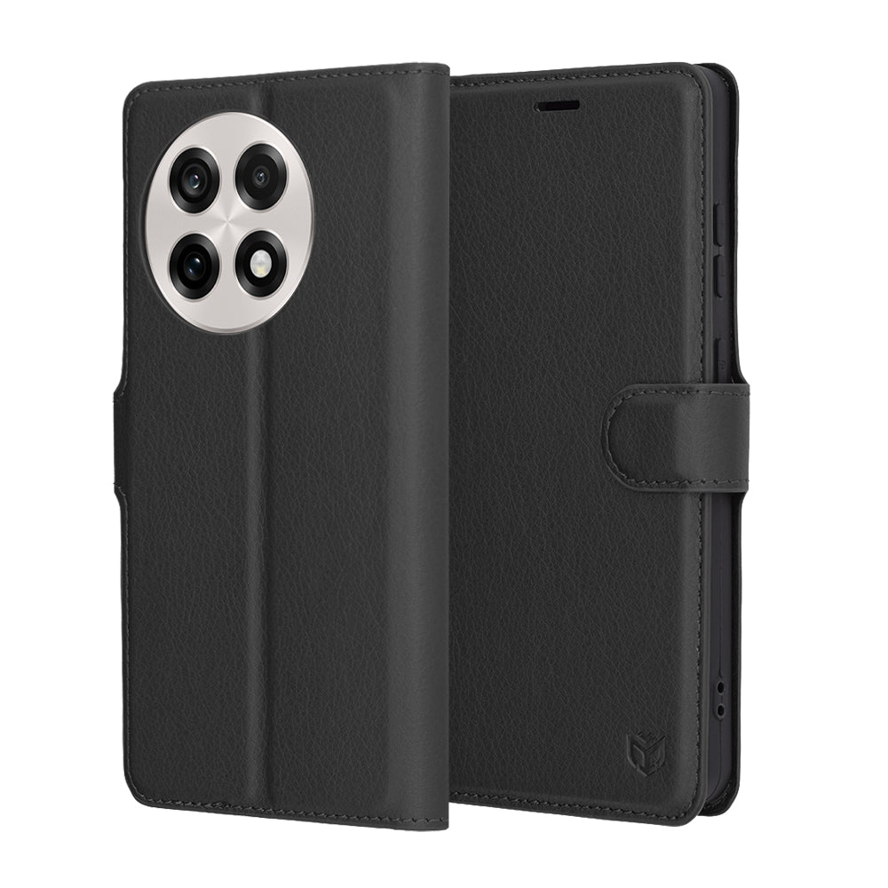 Husa de protectie Techsuit Leather Folio compatibil cu OnePlus 13R, Negru
