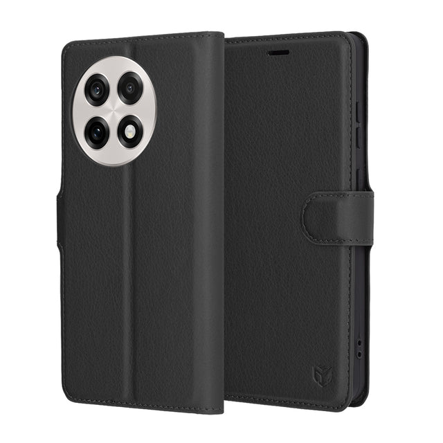 Husa de protectie Techsuit Leather Folio compatibil cu OnePlus 13R, Negru