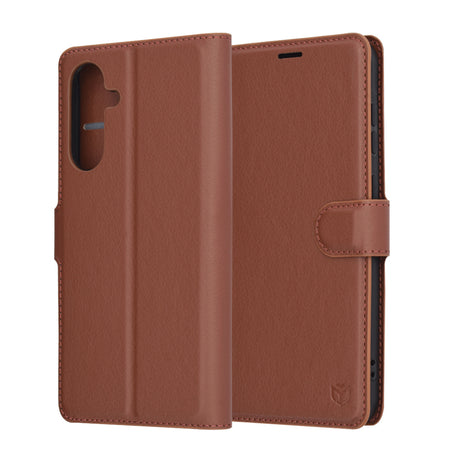 Husa de protectie Techsuit Leather Folio compatibil cu Samsung Galaxy A56 5G, Maro