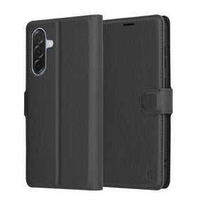 Husa de protectie Techsuit Leather Folio compatibil cu Samsung Galaxy A56 5G, Negru