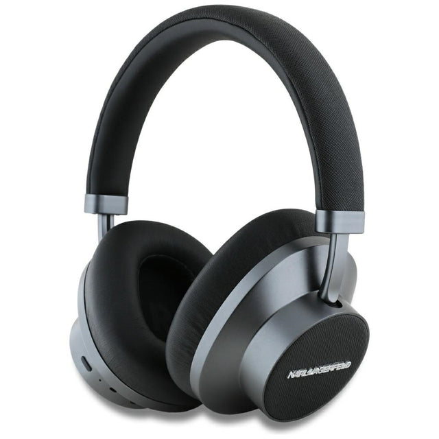 Casti Karl Lagerfeld Wireless Saffiano Elongated (KLBHP73PSACKMK), Over-Ear Headset, ANC, Bluetooth, Type-C, Negru