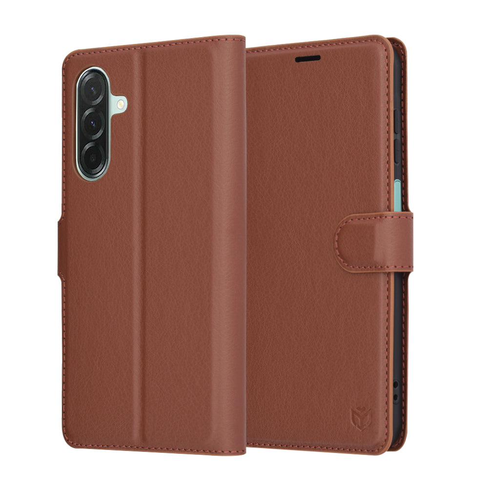 Husa de protectie Techsuit Leather Folio compatibil cu Samsung Galaxy A26 5G, Maro