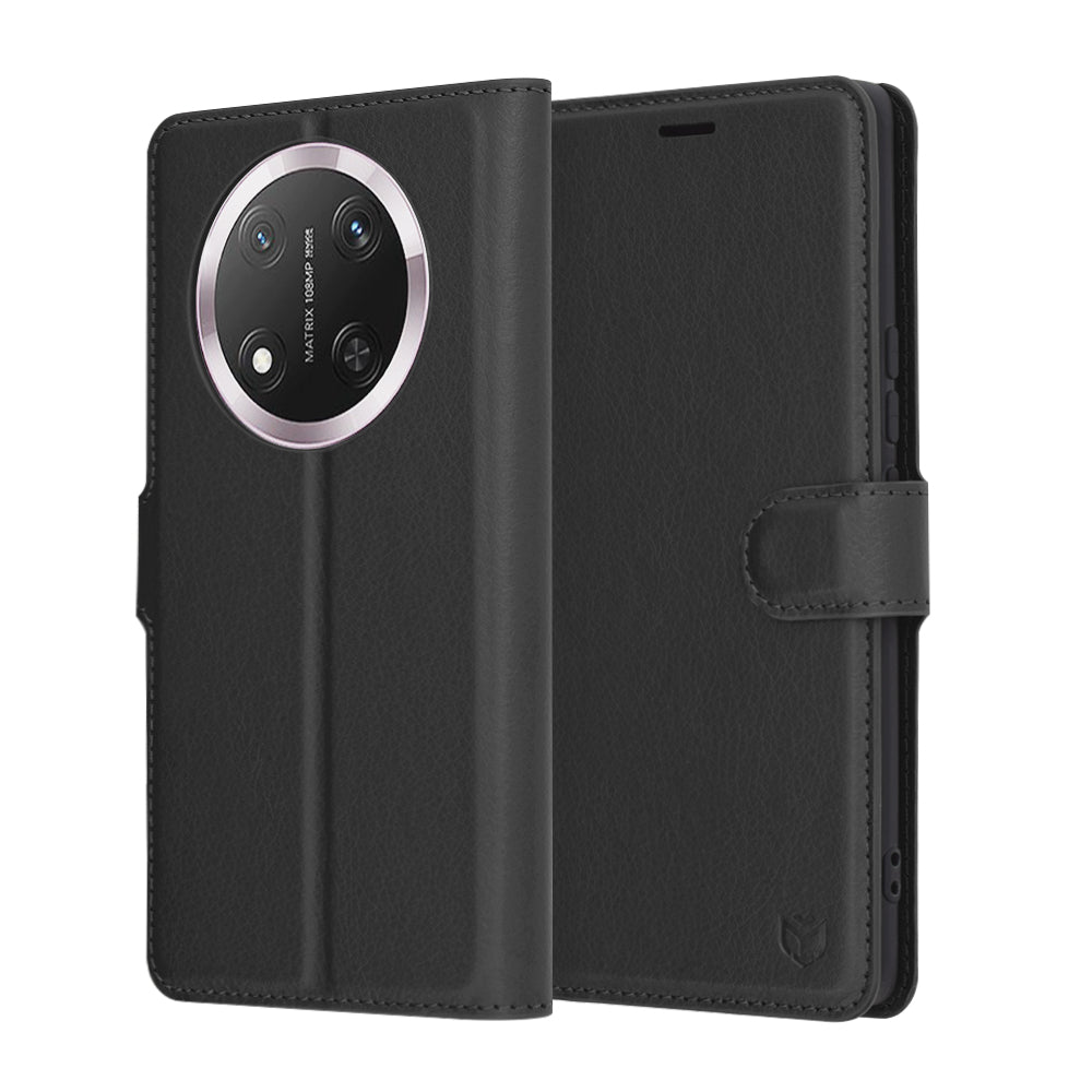 Husa de protectie Techsuit Leather Folio compatibil cu Honor Magic7 Lite / X9c, Negru