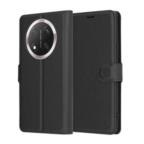 Husa de protectie Techsuit Leather Folio compatibil cu Honor Magic7 Lite / X9c, Negru
