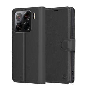 Husa de protectie Techsuit Leather Folio compatibil cu Xiaomi 15 Pro, Negru