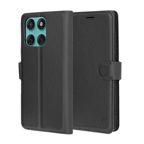 Husa de protectie Techsuit Leather Folio compatibil cu Motorola Edge 60 / Edge 60 Fusion, Negru