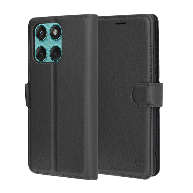 Husa de protectie Techsuit Leather Folio compatibil cu Motorola Edge 60 / Edge 60 Fusion, Negru