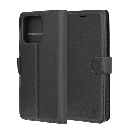 Husa de protectie Techsuit Leather Folio compatibil cu Motorola Edge 60 / Edge 60 Fusion, Negru