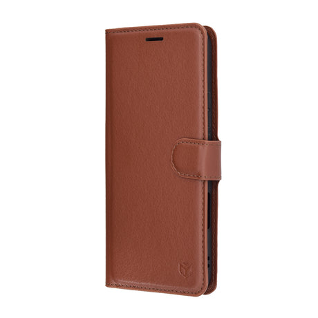 Husa de protectie Techsuit Leather Folio compatibil cu Honor 400 Lite, Maro