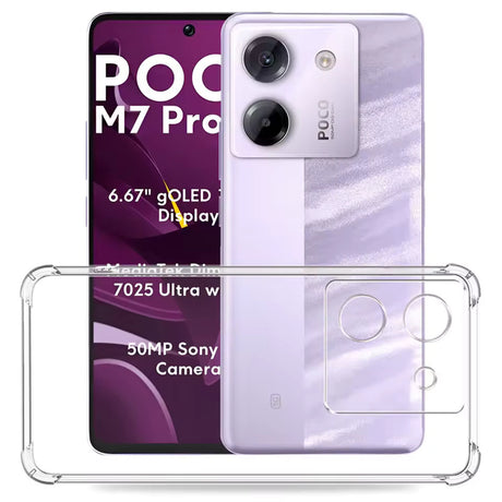 Husa de protectie Techsuit Shockproof Clear Silicone compatibil cu Xiaomi Poco M7 Pro 5G, Transparent