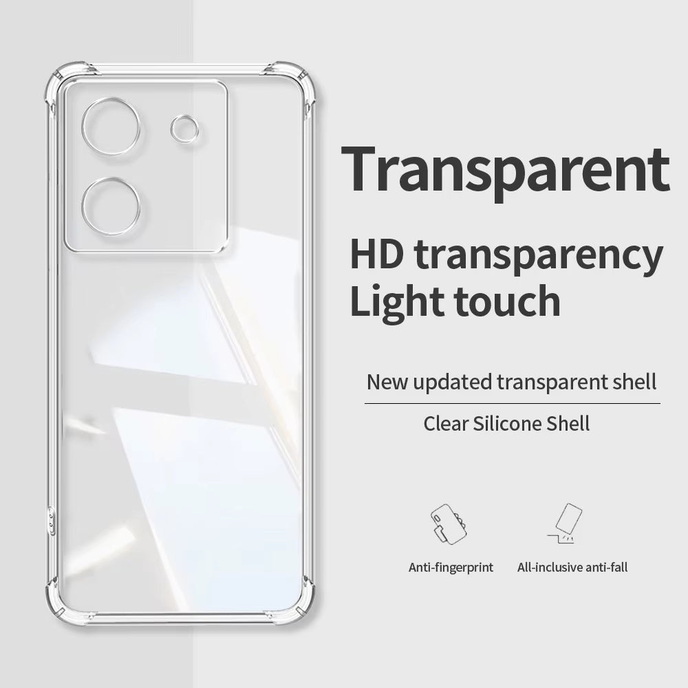 Husa de protectie Techsuit Shockproof Clear Silicone compatibil cu Xiaomi Poco M7 Pro 5G, Transparent