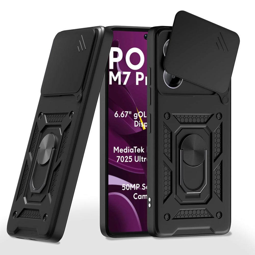 Husa de protectie Techsuit CamShield Series compatibil cu Xiaomi Poco M7 Pro 5G, Negru