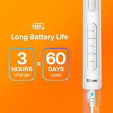 Bitvae Electric Toothbrush (BVR1), Soft, with 8 Heads, Smart Timer, Clean/Sensitive/White/Gum Care/Tongue Modes, Alb
