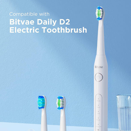 Bitvae Toothbrush Heads (SDD2), For Bitvae D2, x4, Alb