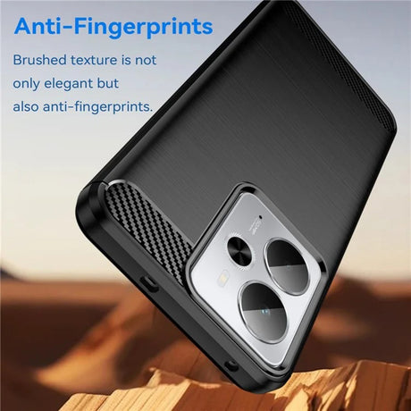 Husa de protectie Techsuit Carbon Silicone compatibil cu Realme 14 / Realme 14T / Realme P3 5G, Negru