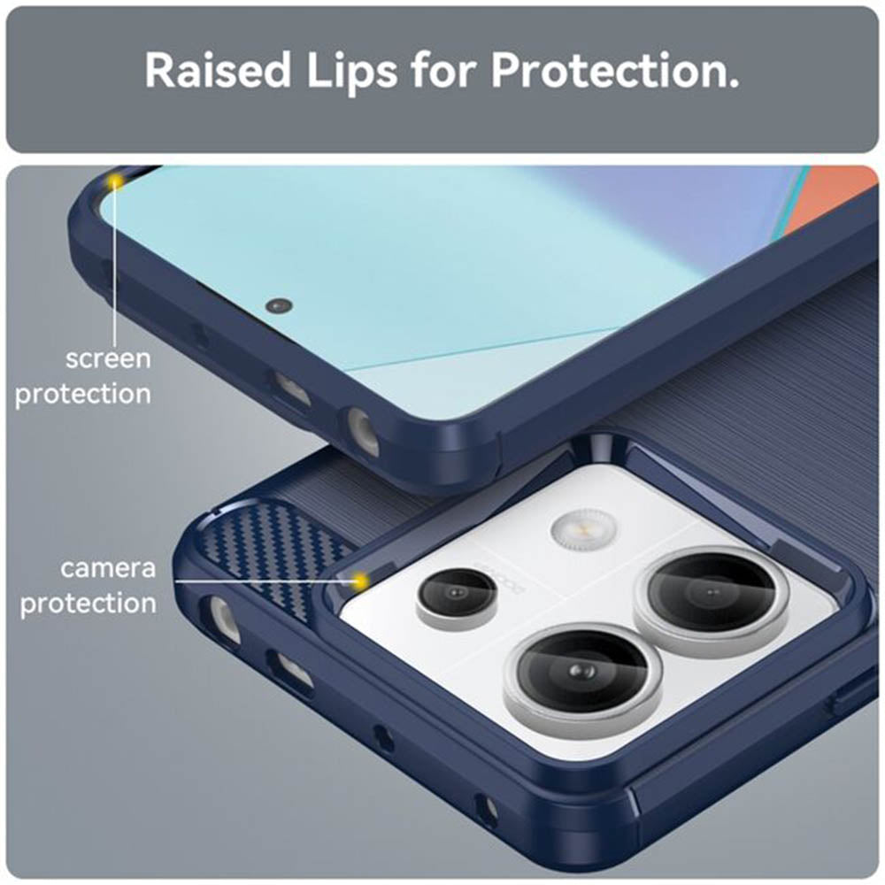 Husa de protectie Techsuit Carbon Silicone compatibil cu Xiaomi Poco M7 Pro 5G, Negru