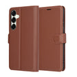 Husa de protectie Techsuit Leather Folio compatibil cu Samsung Galaxy S25 Plus, Maro