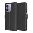 Husa de protectie Techsuit Leather Folio compatibil cu Oppo A40 4G / A60 5G, Negru