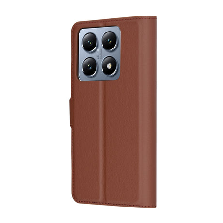 Husa de protectie Techsuit Leather Folio compatibil cu Xiaomi 14T Pro, Maro