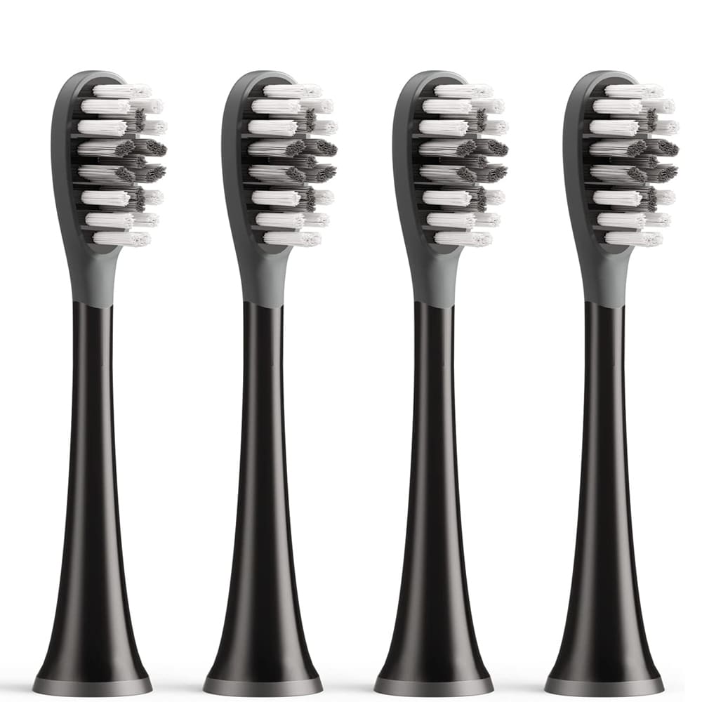 Bitvae Toothbrush Heads (GCS22), Gum Care, Ultra Soft Bristles, for Bitvae S2\S3, x4, Negru
