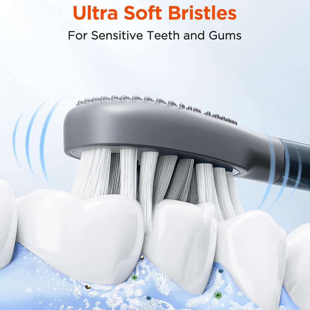 Bitvae Toothbrush Heads (GCS22), Gum Care, Ultra Soft Bristles, for Bitvae S2\S3, x4, Negru