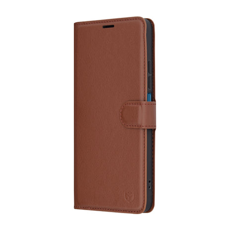 Husa de protectie Techsuit Leather Folio compatibil cu Xiaomi Redmi 14C / Poco C75, Maro