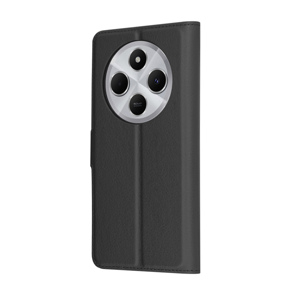 Husa de protectie Techsuit Leather Folio compatibil cu Xiaomi Redmi 14C / Poco C75, Negru