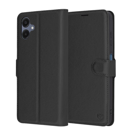 Husa de protectie Techsuit Leather Folio compatibil cu Samsung Galaxy A06, Negru