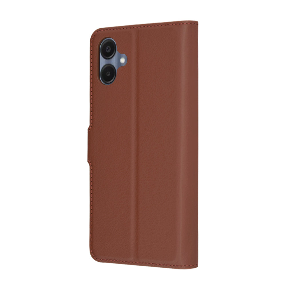 Husa de protectie Techsuit Leather Folio compatibil cu Samsung Galaxy A06, Maro