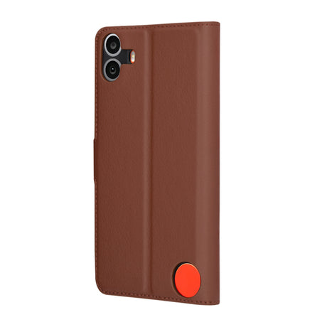 Husa de protectie Techsuit Leather Folio compatibil cu Nothing CMF Phone 1, Maro