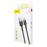 Cablu Baseus Cafule (CATKLF-BG1), USB to Type-C, 3A, 480Mbps, 1m, Gri / Black
