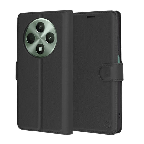 Husa de protectie Techsuit Leather Folio compatibil cu Oppo Reno12 F 4G / Reno12 F 5G / Reno12 FS 4G / Reno12 FS 5G, Negru