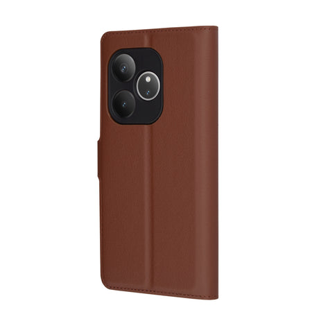 Husa de protectie Techsuit Leather Folio compatibil cu Realme GT 6 / GT 6T, Maro