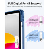 Husa de protectie tableta ESR Flip Hybrid (with Pencil Holder) compatibil cu iPad 10 (2022) 10.9 / 11 (2025) / 12 (2026), Albastru