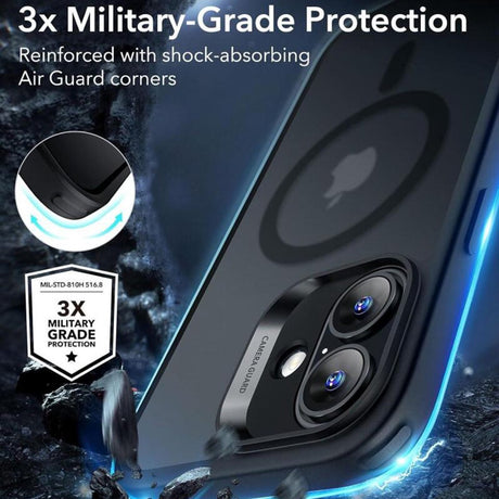 Husa de protectie ESR Classic Hybrid HaloLock compatibil cu iPhone 16, Negru Mat