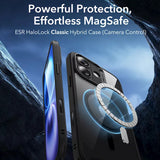 Husa de protectie ESR Classic Hybrid HaloLock compatibil cu iPhone 16, Transparent Black